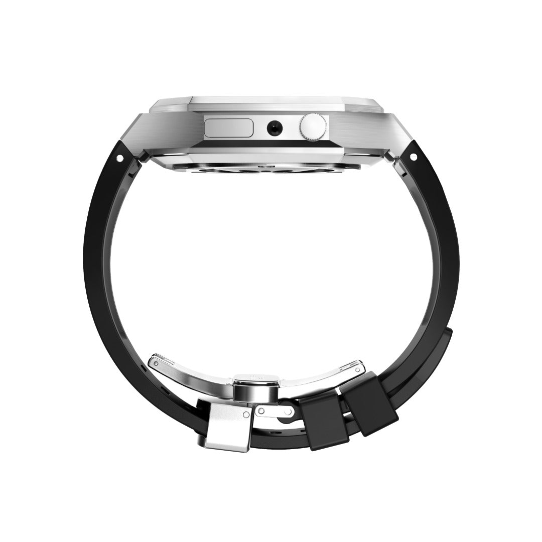 Luxury Stainless Steel Watch case & rubber strap 4 Options